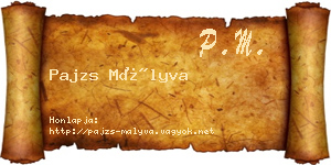 Pajzs Mályva névjegykártya